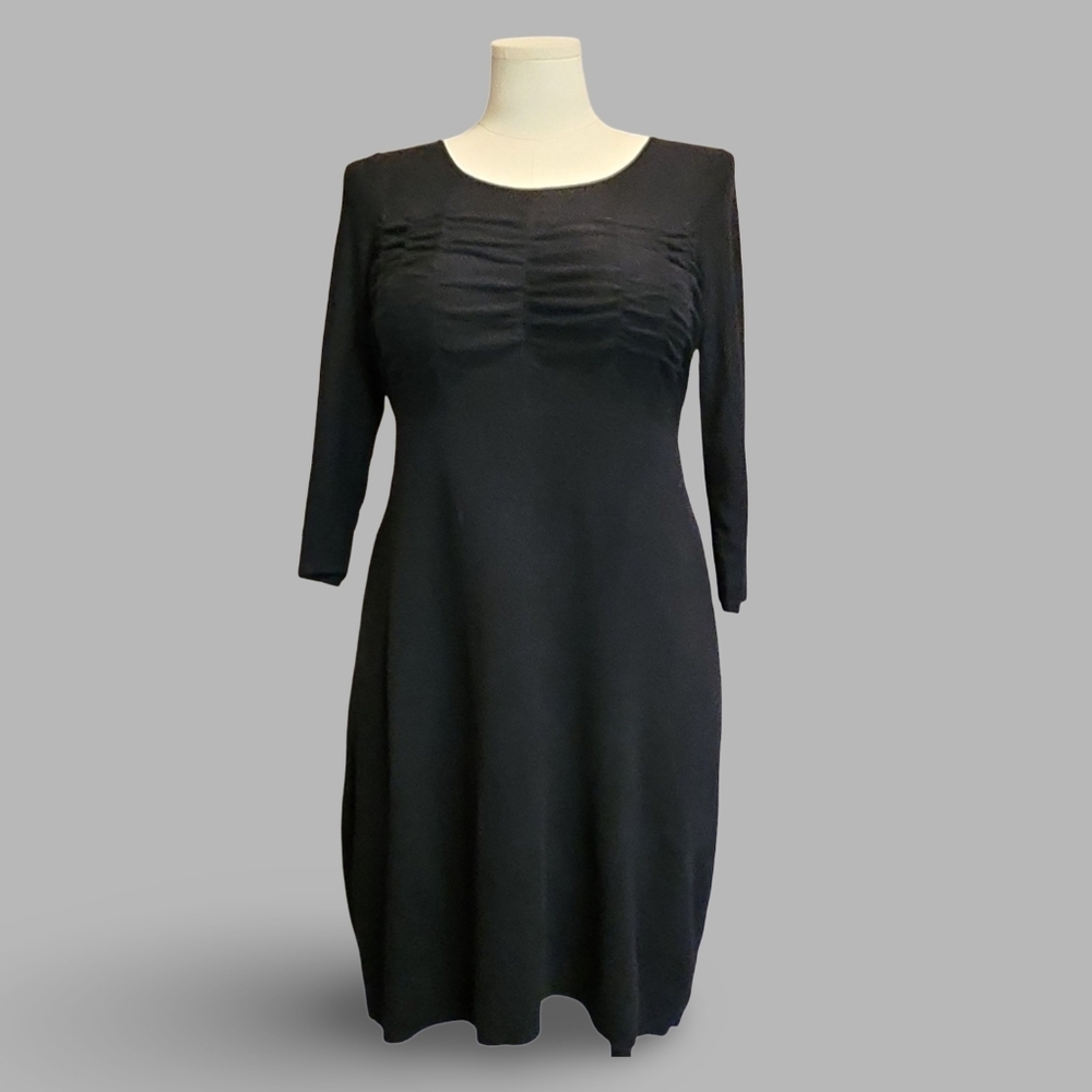 ☆Versatile Black Sweater Dress By Madison 3/4 sleeve Goth Emo scene warm & cozy - Picture 7 of 10